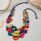 Lekki naszyjnik w stylu boho z naturalnego drewna