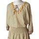 Żółta bluzka tunika boho chwosty letnia lato Hippie