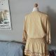 Żółta bluzka tunika boho chwosty letnia lato Hippie