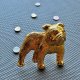 Vintage Alden Arts Brooch - Bulldog ❤ 24k. Gold Plated , lata 80/90-te XXw. ❤