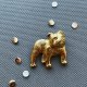 Vintage Alden Arts Brooch - Bulldog ❤ 24k. Gold Plated , lata 80/90-te XXw. ❤