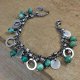 Bransoletka - zawieszki z turkusu
