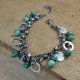 Bransoletka - zawieszki z turkusu