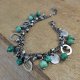 Bransoletka - zawieszki z turkusu