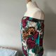 Vintage y2k kwiatowy top tuba bluzka floral print Coquette