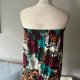 Vintage y2k kwiatowy top tuba bluzka floral print Coquette
