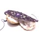 BONA ametyst i kamień księżycowy w makramie choker pleciony boho chic
