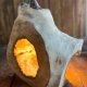 Lampa z orzecha włoskiego – unikat handmade