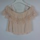 Forever 21 top letnia bluzka pudrowy róż / M
