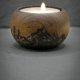 Drewniany świecznik z górskim motywem - ręcznie wypalany, idealny prezent handmade, tealight
