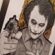Joker plakat grafika obraz handmade A3