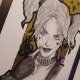 Harley Quinn  plakat grafika obraz handmade A3