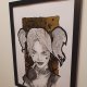 Harley Quinn  plakat grafika obraz handmade A3