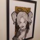 Harley Quinn  plakat grafika obraz handmade A3