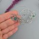 Oryginalne nausznice kolczyki zielony onyks zausznice wire wrapping