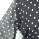 długa czarna sukienka w białe groszki polka dot Mohito