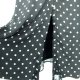 długa czarna sukienka w białe groszki polka dot Mohito