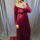 red velvet dress