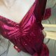 red velvet dress