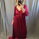 red velvet dress