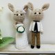 Młoda Para króliczki maskotki ślubne prezent handmade