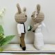 Młoda Para króliczki maskotki ślubne prezent handmade