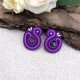 Kolczyki sutasz fioletowe sztyfty "Largo" z ametystem małe lekkie