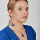 Długie kolczyki o szafirowym wykończeniu Ebru e48/25