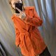 orange velvet jacket