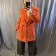 orange velvet jacket