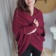 Narzutka swetrowa oversize – ciemna śliwka