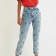 TRENDYOL - JEANSY W KWIATY - 36