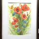 Maki i chabry Original Akwarela A4