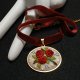 Ręcznie haftowany choker * stal szlachetna