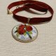 Ręcznie haftowany choker * stal szlachetna