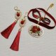 Ręcznie haftowany choker * stal szlachetna