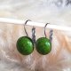 Damskie zielone kolczyki wiszące CERAMICZNE KOLCZYKI DŁUGIE MINIMALISTYCZNE kolekcja biżuterii srebrnej idealna na prezent dla niej GAIA-ceramika