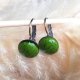 Damskie zielone kolczyki wiszące CERAMICZNE KOLCZYKI DŁUGIE MINIMALISTYCZNE kolekcja biżuterii srebrnej idealna na prezent dla niej GAIA-ceramika