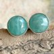 Okrągłe sztyfty z amazonitem drobinki d177