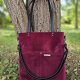 Torba shopper bordowy welur