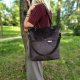 Torba shopper welur- gorzka czekolada