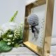 Komplet szydełkowych laleczek voodoo w złotych ramkach prezent ślubny