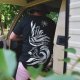 Czarny Długi T-shirt z Bawełny Organicznej S