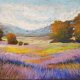 Lawendowe pole- praca wykonana pastelami
