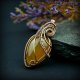 Agat brazylijski wisiorek wire wrapping