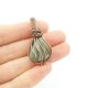 Krzemień pasiasty wisiorek wire wrapping