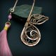 Miedziana zakładka do książki wire wrapping