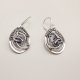 Kolczyki ze srebra próby 925 iolit ręcznie robiona, wyjątkowa biżuteria artystyczna w stylu boho, wire wrapping