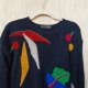 Sweter Escada vintage lata 80-te wełna z jedwabiem