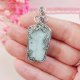 Naszyjnik Amazonit stal chirurgiczna wisiorek handmade wirewrapping